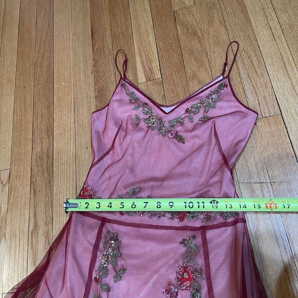 Vintage Y2K Romantic Fairy Dress by BCBG MaxAzria Women Size 2 Tulle Mesh Sequin - Picture 8 of 16